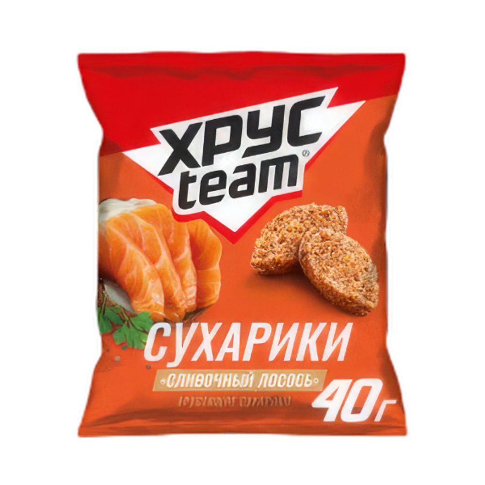 Сухарики Хрус Team Микс (Сливочный лосось/Сметана) 40г
