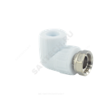 Угольник PP-R комбинированный белый Дн 20х3/4" с накидной гайкой VALFEX 10138120