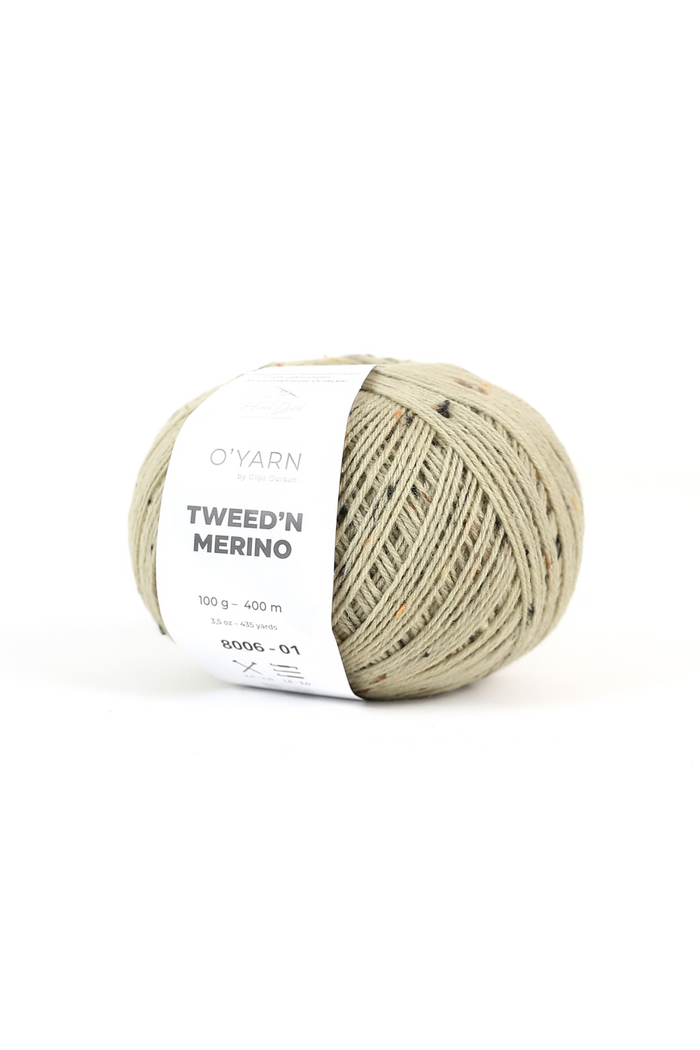 Пряжа TWEED’N MERINO с коричневыми крапинками, 500г