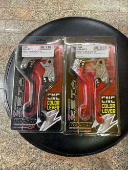 ZE44 Clutch+Brake lever set zeta 3' fingers. Honda CRF250-300-L-M-Rally. Genuine ZETA