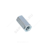 Гайка удлиненная стальная оц М12х36 к.п. 5 шестигранная DIN 6334