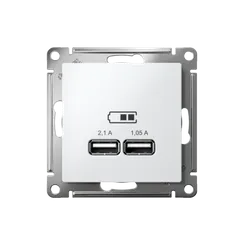 Розетка с USB A+A Systeme Electric AtlasDesign Белый ATN000133