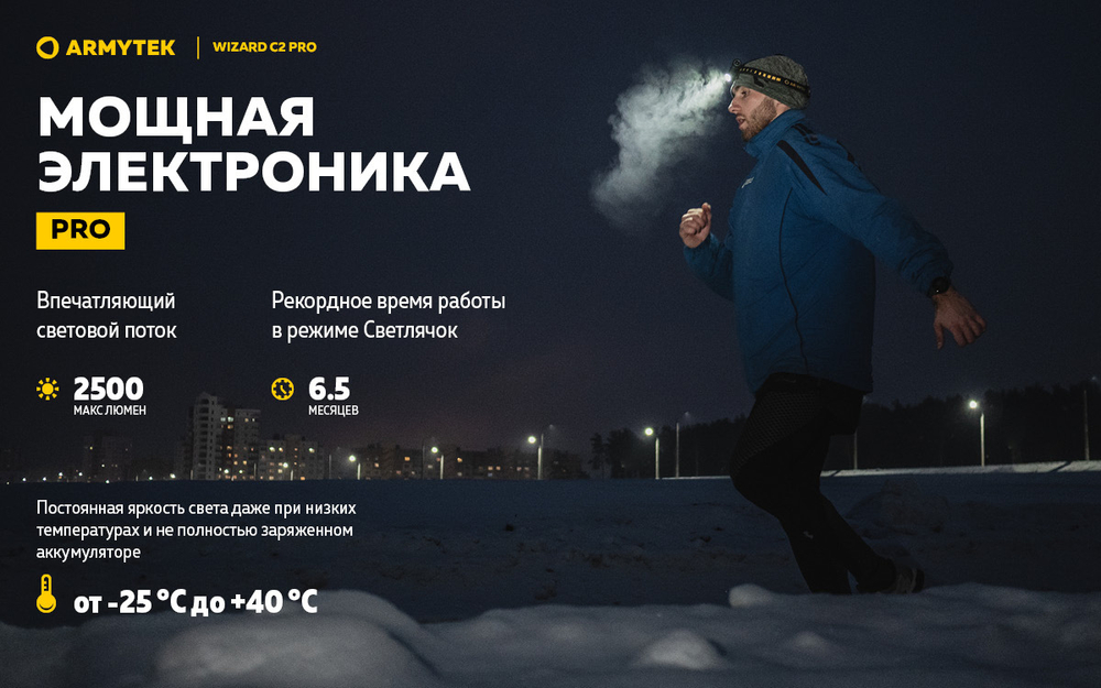Мультифонарь Armytek F08701CS Wizard C2 Pro Magnet USB Sand White