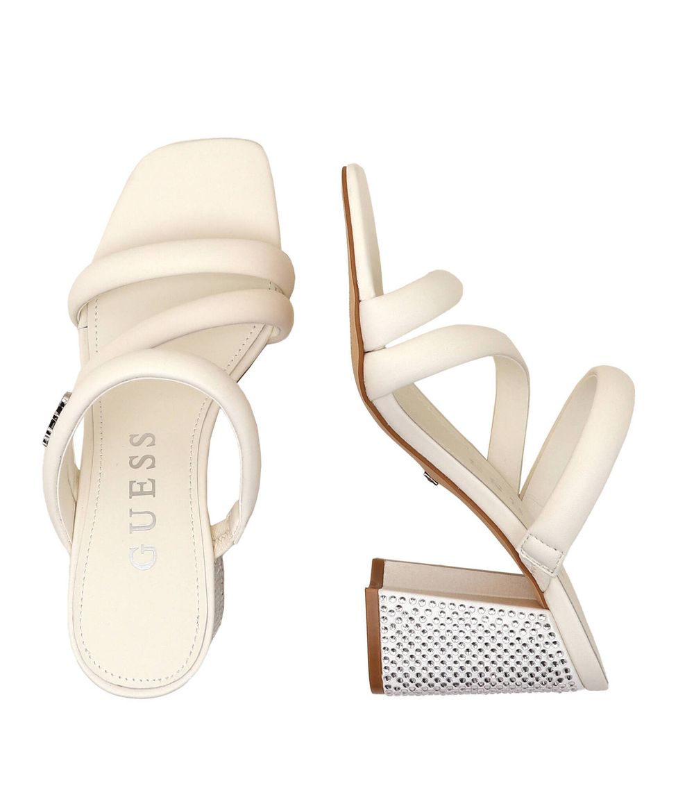 Кожаные шлепанцы Guess - экрю(FLJGNE LEA03)