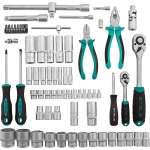 Набор инструментов, 1/2", 1/4", CrV, 69 предм.// STELS 14108