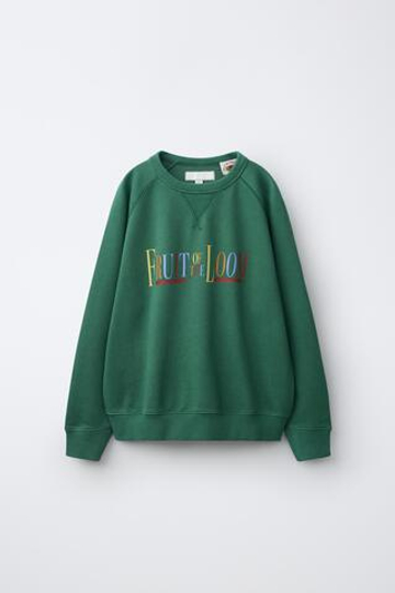 ZARA - FRUIT OF THE LOOM™ ТОЛСТОВКА С ВЫШИВКОЙ, ЗЕЛЕНЫЙ