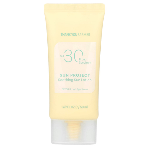 Thank You Farmer, Sun Project, успокаивающий лосьон для загара, SPF 30, 50 мл (1,69 жидк. Унции)
