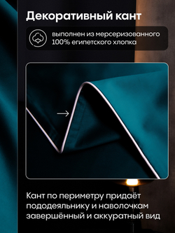 Комплект постельного белья Однотонный Сатин Премиум OCP007