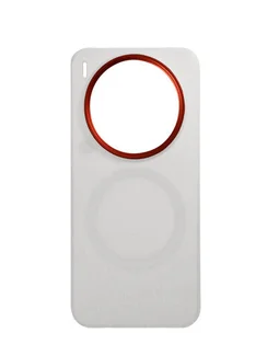 Защитный чехол для Vivo X300 c MagSafe белый с красным кольцом (White-Red)