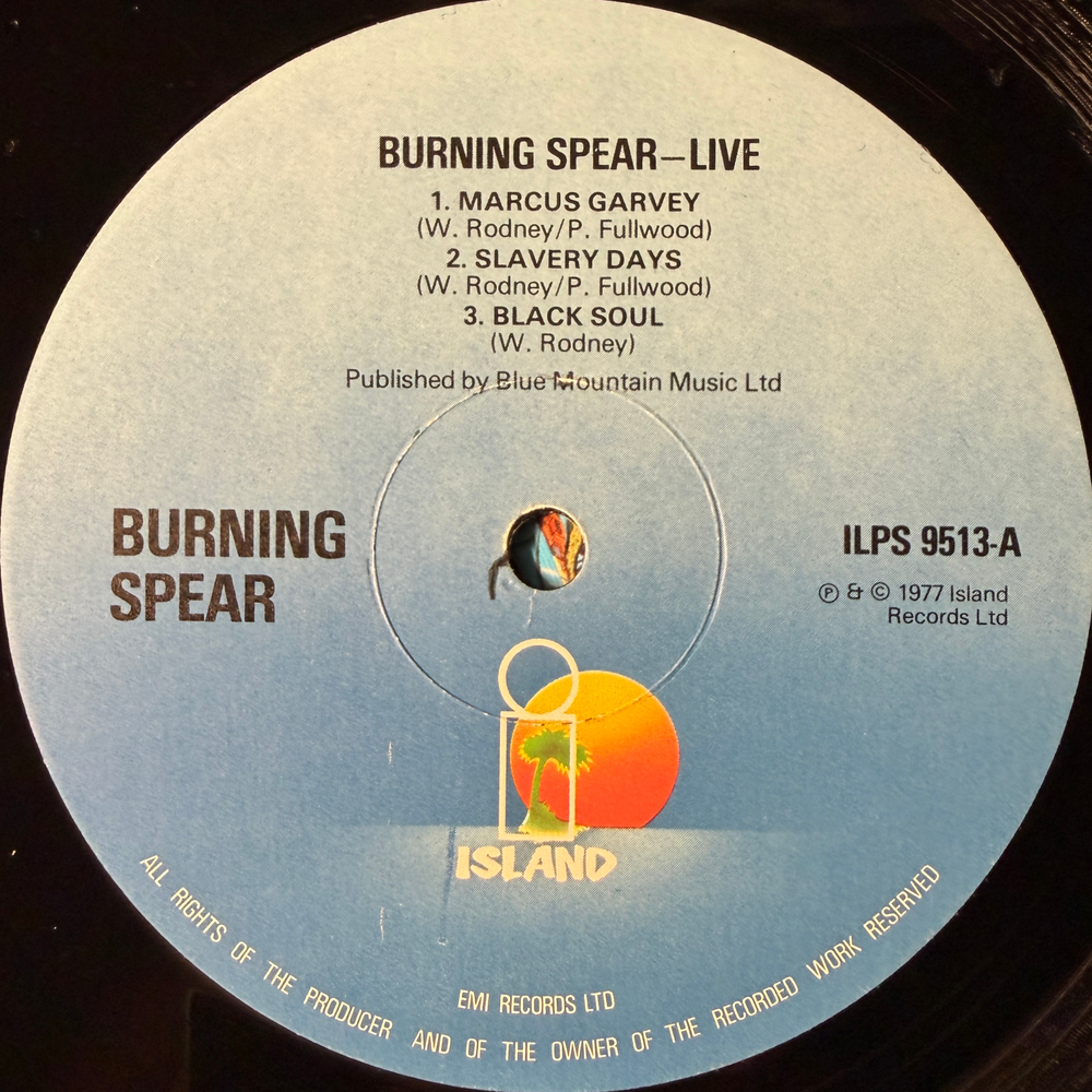 Burning Spear ‎– Live (Англия 1977г.)