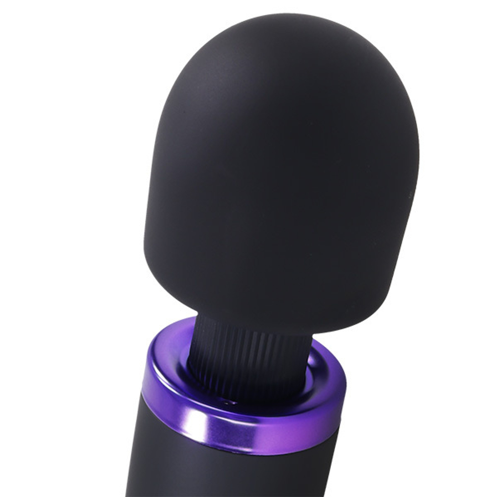 Беспроводной черный вибратор-wand 31,8см Doc Johnson Merci Power Wand 2400-11-BX