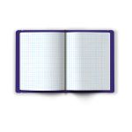 Тетрадь общая в съёмной пластик. обложке на резинке, тиснение фольгой, 500 мкр, A5+ 48 л. папка 65 г/м², белизна 100%, 4 шт, клетка, 000824 Тёмно-сиреневая, Светоч ТЕТ48-001