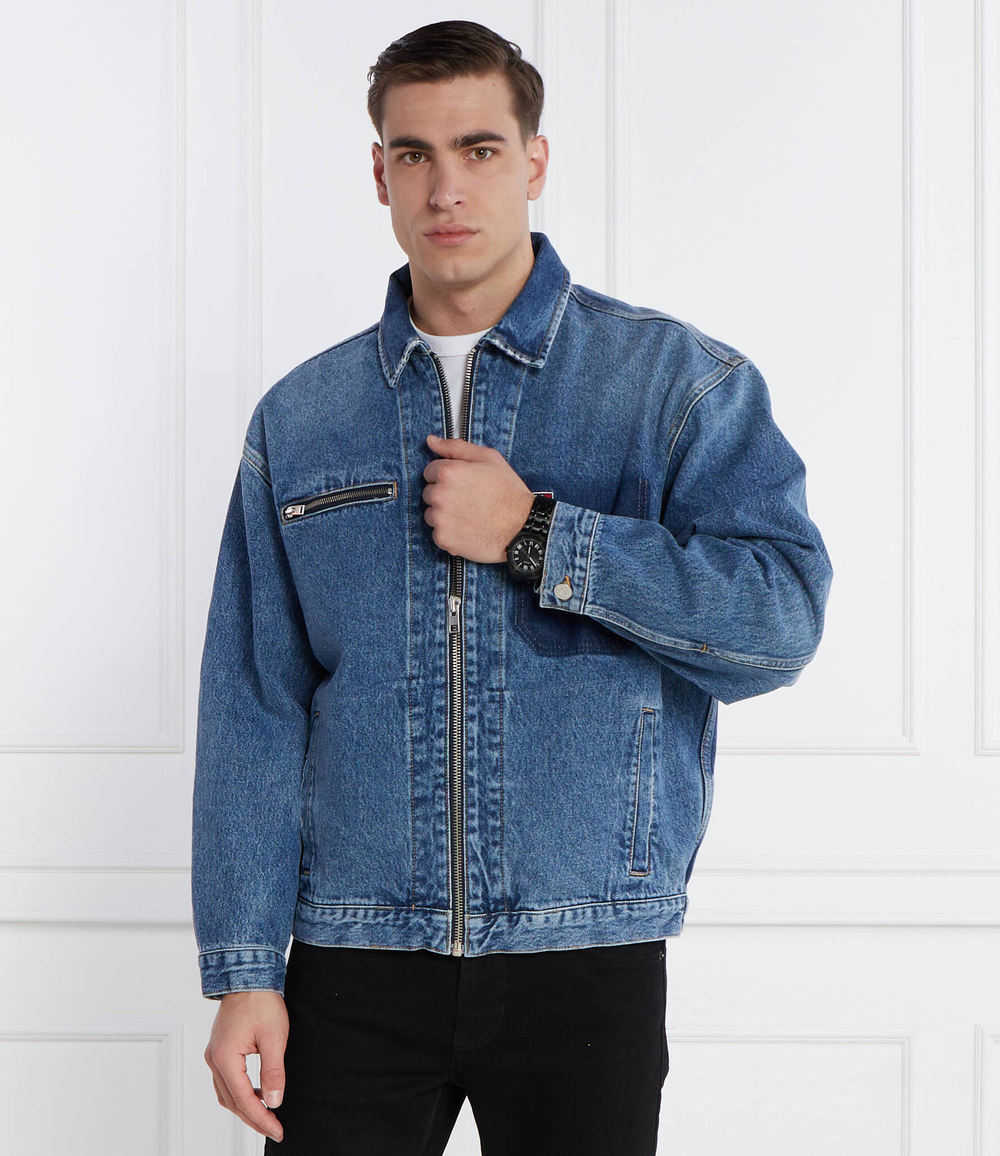 Джинсовая куртка Tommy Jeans - голубой(DM0DM18027)