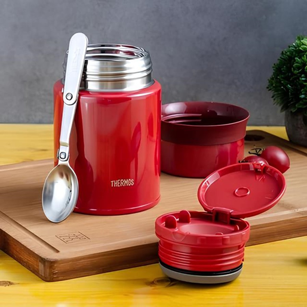 Термос для еды Thermos с ложкой TCLD-520S (0,52 литра), красный