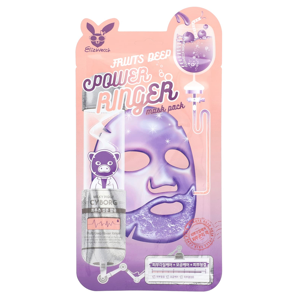 Elizavecca, маска для лица Fruits Deep Power Ringer, 1 шт., 23 мл (0,78 жидк. унции)