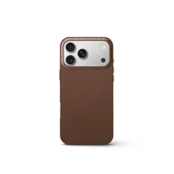 Чехол для iPhone 17 - Зернистая кожа - коричневый