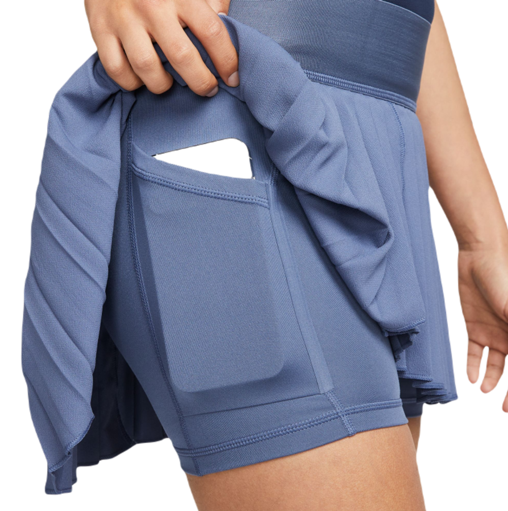 Теннисная юбка Nike Court Dri-Fit Advantage Pleated Tennis Skirt - небесный