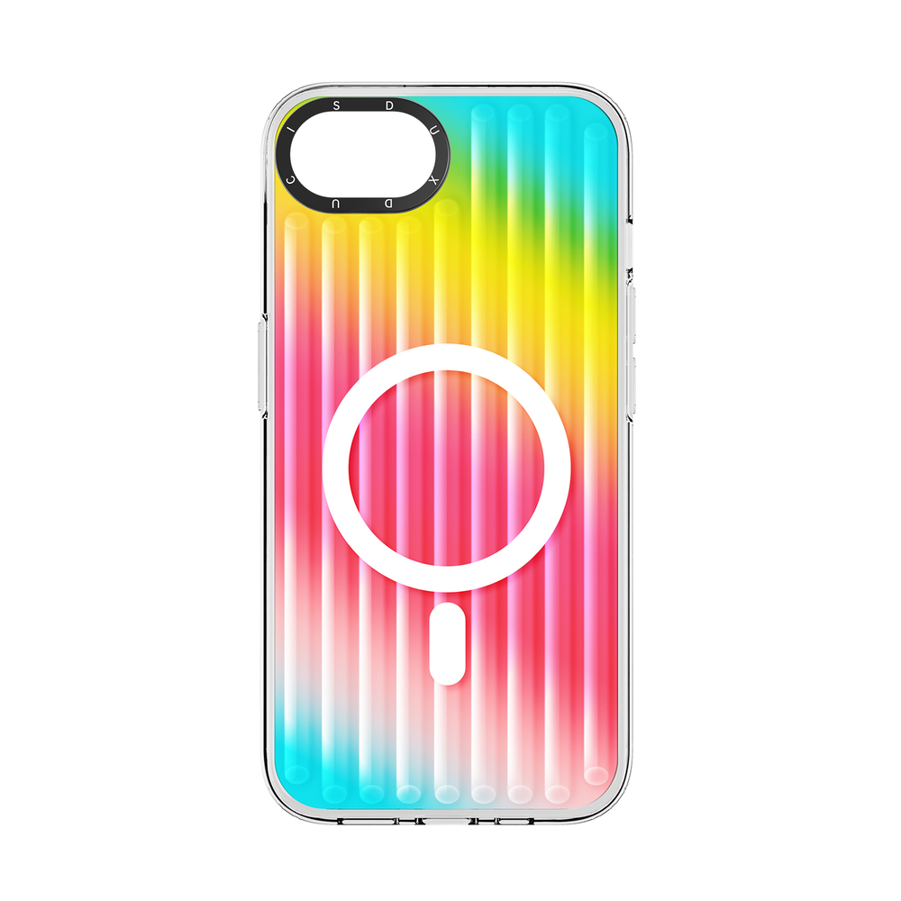 Усиленный прозрачный чехол (Gradient Rainbow) с поддержкой MagSafe от Dux Ducis для iPhone 16e и 17e, серия Zest Series Case