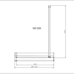 Душевая перегородка Vincea Волк-Ин (Walk-In) HR VSW-4HR900CL, 900*2000, хром, стекло прозрачное