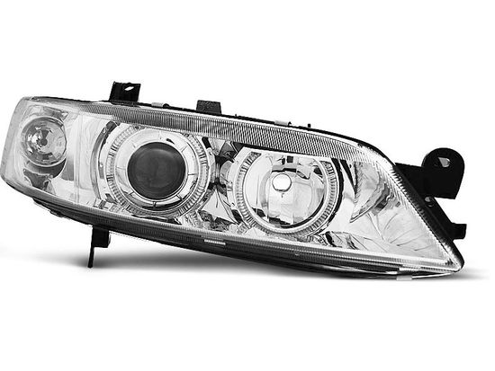 Передние фары Opel Vectra B angel eyes chrome