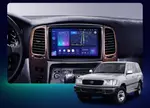 Магнитола для Toyota Land Cruiser 100, Lexus LX470 2002-2007 (климат на цветном экране) - Kuberg SF-1698-2 QLed+2K, Android 12, Быстрая, CarPlay, 4G SIM-слот