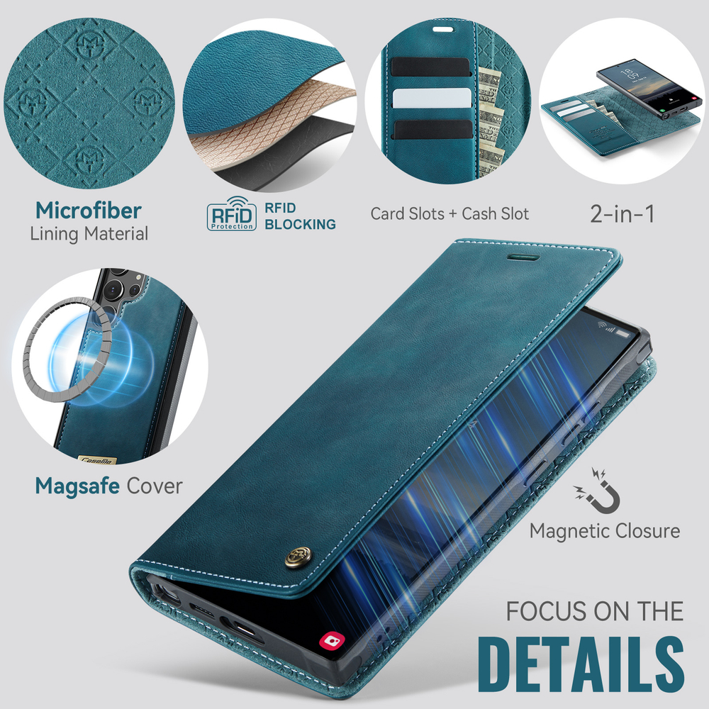 Чехол-кошелек CaseMe 2 in 1 MagSafe Samsung Galaxy S25 Ultra