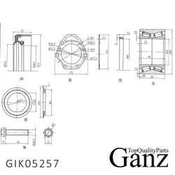 Подшипник ступицы задний MB SPRINTER 95.VW LT 28-46 97 GANZ GIK05257