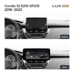 Магнитола для Toyota Corolla E210 2018+ / Corolla Cross (штатная КЗВ, рамка LUX) - Teyes LUX ONE ROUND монитор 12.3", Android 10, Быстрая, CarPlay, 4G SIM-слот
