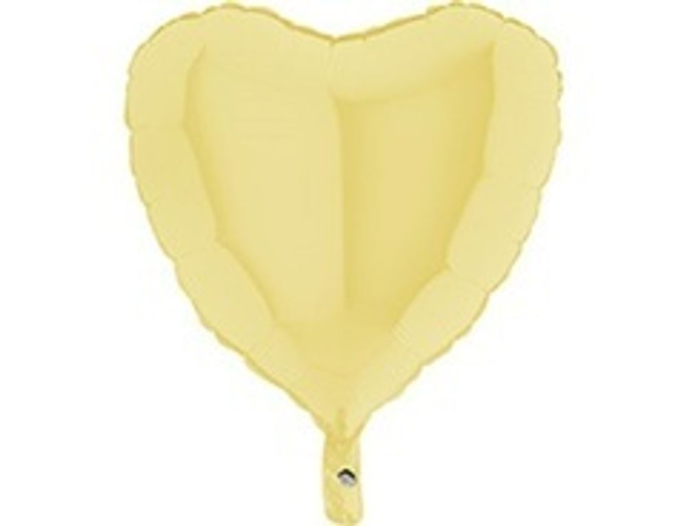 Г Б/РИС СЕРДЦЕ 18" Пастель Matte Yellow
