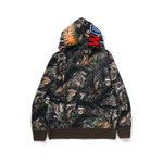 A Bathing Ape Bathing Ape Tree Edge Camo Shark Zip Up Худи коричневый