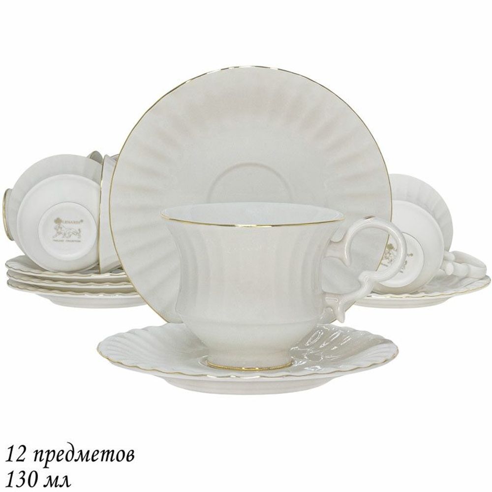 Lenardi 109-115 Кофейный набор 12пр.130 мл в под.уп.(х12)Фарфор