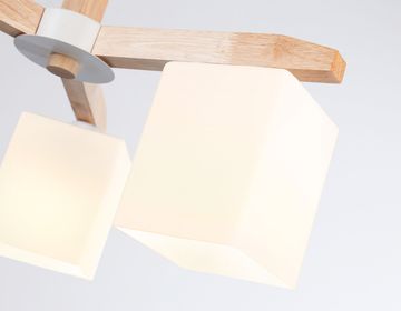 Подвесная люстра 3*E27 TR83115/3 WH/LW белый/светлое дерево Traditional Loft Ambrella