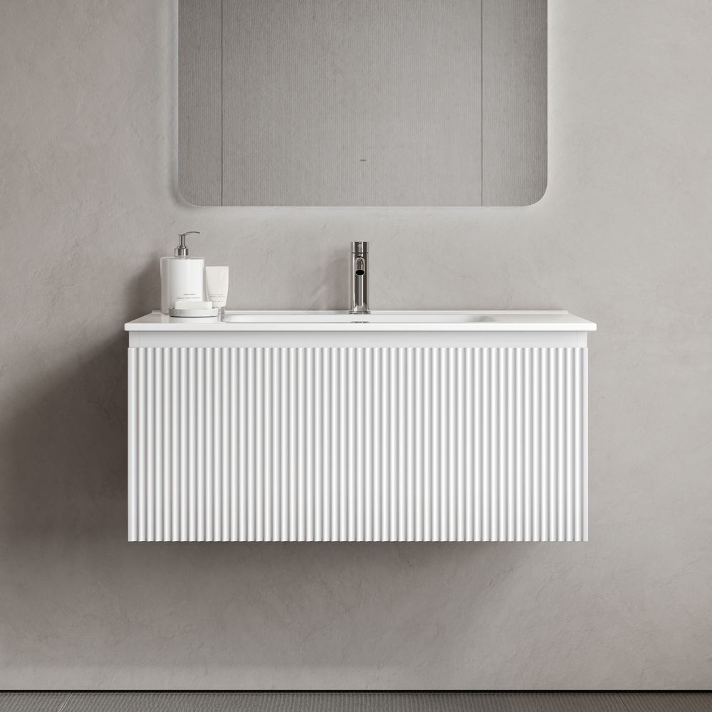 Тумба подвесная Sancos Snob R 1.0 с одним ящиком 890х445х406, Bianco, SNR1.090W, арт. SNR1.090W