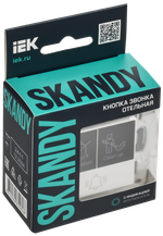 SKANDY Кнопка звонка с индикацией для отелей 10А SK-V17W арктический белый IEK