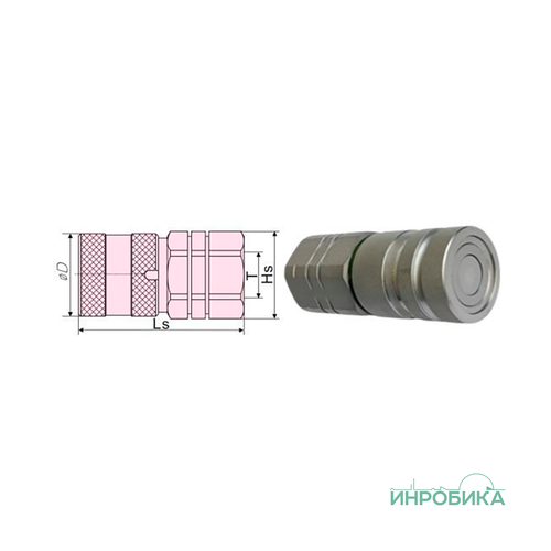 Муфта (мама) стальная БРС серии ISO 16028 Flat Face