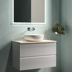 Тумба подвесная Sancos Snob R, Bianco 790х445х500, под столешницу без отверстия под смеситель, цвет Kreman, арт. SNR80W