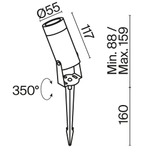 Грунтовый светодиодный светильник Maytoni Bern O050FL-L5GF3K