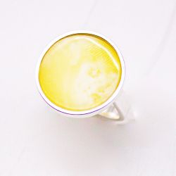 Кольцо серебро 925° — Янтарь