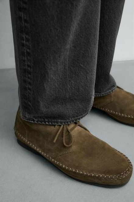 ZARA Х AARON LEVINE КОЖАНЫЕ ТУФЛИ VIBRAM®, БРОНЗОВЫЙ