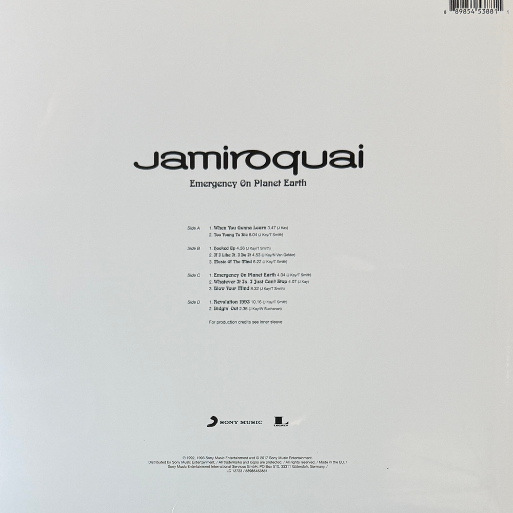 Jamiroquai ‎– Emergency On Planet Earth 2LP (Европа 2019г.)