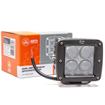 AE12S-4LED-LENS-73HC Фара светодиодная дополнительная, квадратная 80*73*75, направленный свет, 4 диода, линзованная, крепление по центру, 12 Вт, 10-30 В