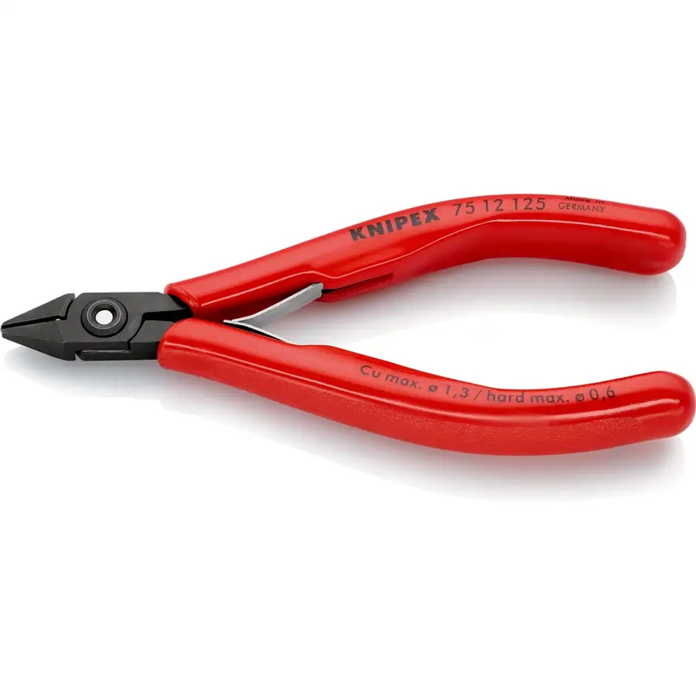 Кусачки боковые для электроники чернёные 125 мм Knipex 75 12 125