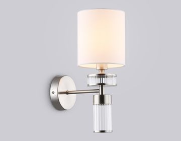 Настенный светильник с абажуром 1*Е14 LH71295 SN/WH никель/белый High Light Classic Ambrella