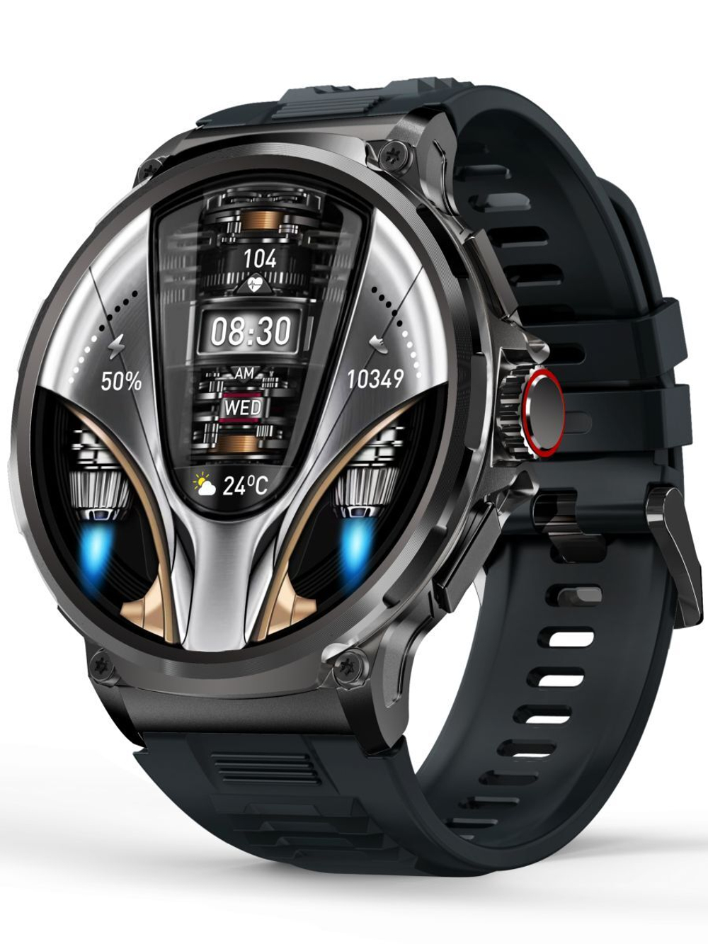 Смарт часы PARASMART Apollo V69 (силиконовый ремешок, черный)