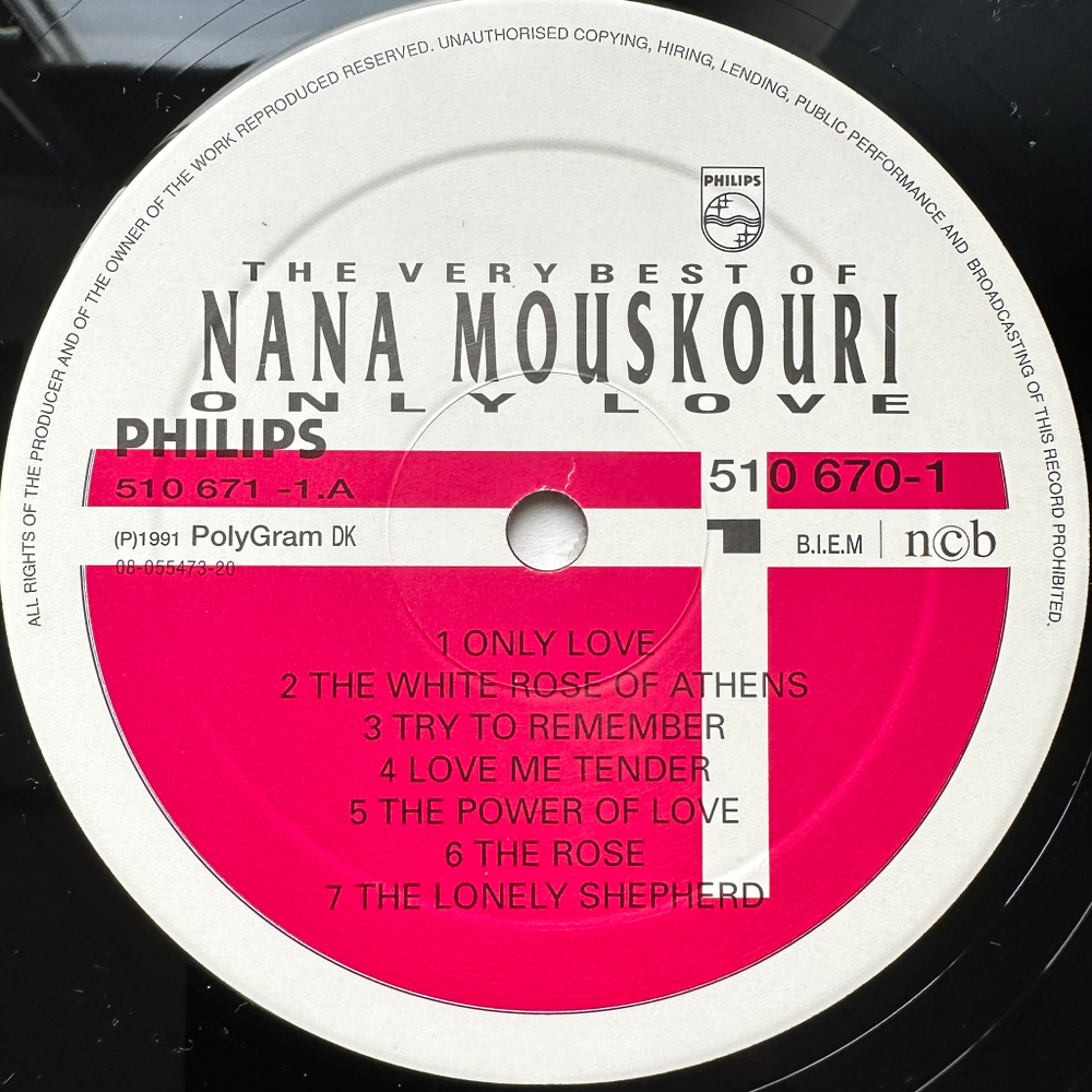 Nana Mouskouri - Only Love - The Very Best Of Nana Mouskouri 2LP (Скандинавия 1991г.)