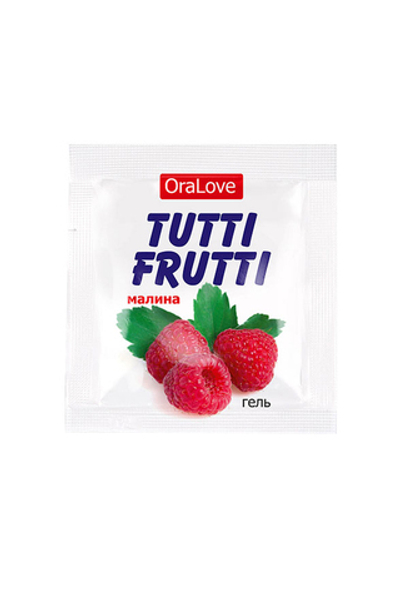 Съедобная гель-смазка Tutti-Frutti со вкусом малины 4 г