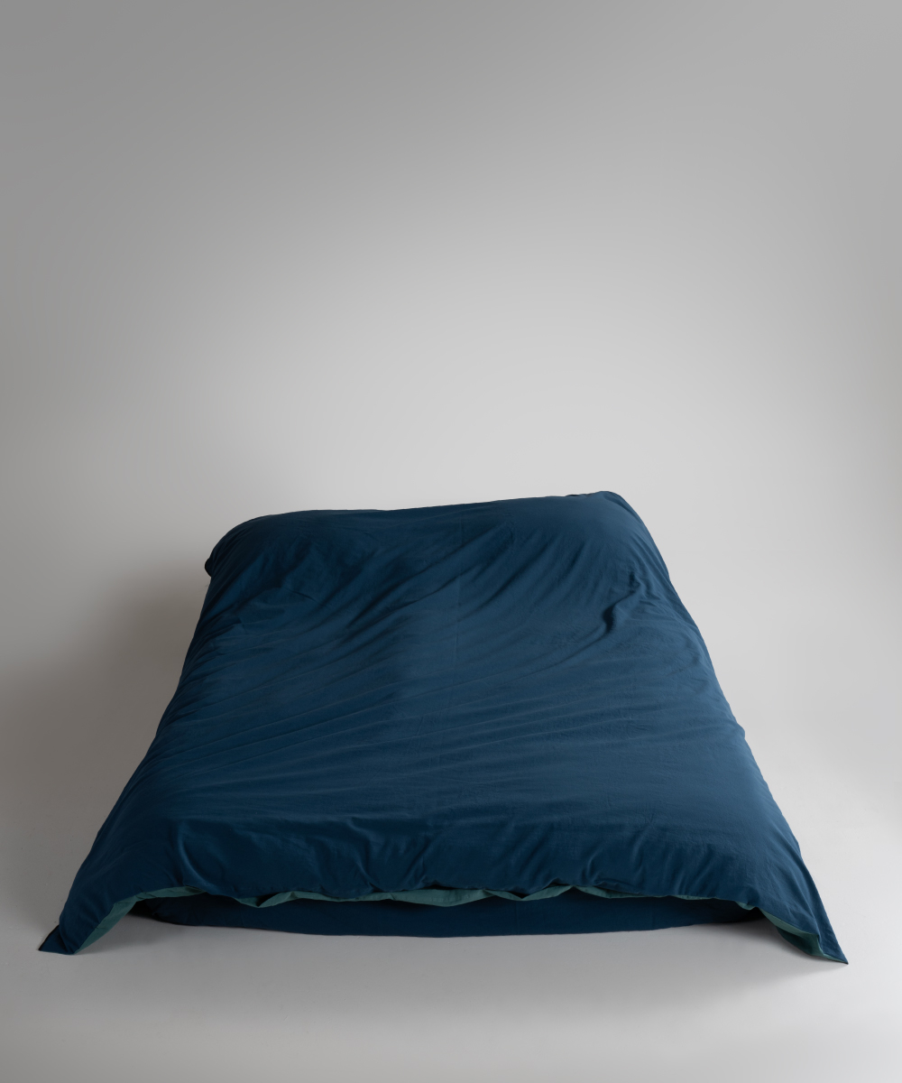 Lımasso КПБ 4 пр. Stonewashed Essualte Dark Green-Dress Blue пододеяльник 200*220, простынь 240*260, наволочки 50*70 2шт