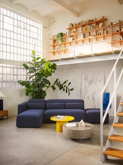 Журнальный стол Fleksa Ø72 см желтый
