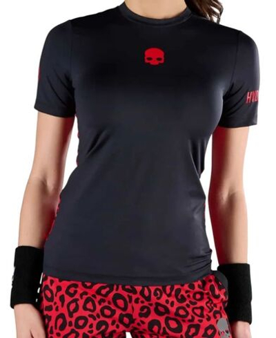 Женская теннисная футболка Hydrogen Panther Tech T-Shirt - black/red
