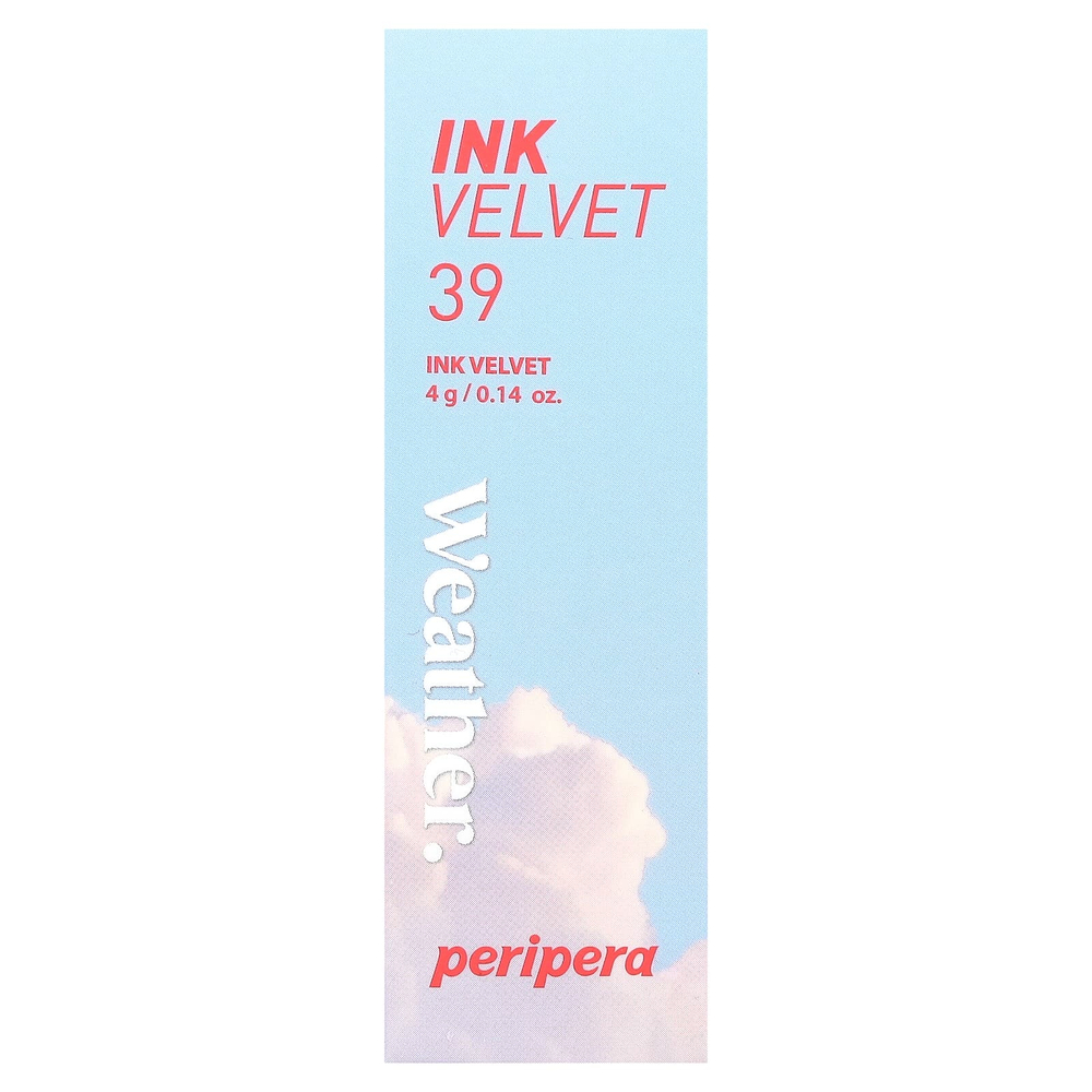 Peripera, Ink бархатный тинт для губ, погодных условий, оттенок 39 солнечный апельсин, 4 г (0,14 унции)